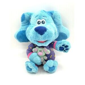 Blues Clues & You BEDTIME BLUE Plush Toy Stuffed Animal Light Musical Lullaby